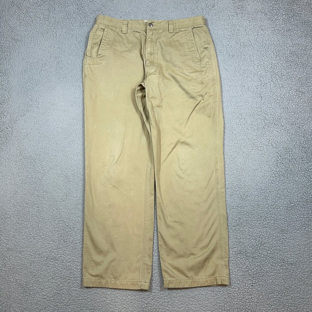 Mountain Khakis Men's Pants 35x32 Khaki Cotton Classic Fit Wide Leg Hiking‎